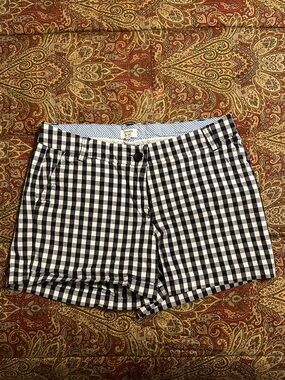 crown & ivy Navy and White Gingham Women’s Shorts